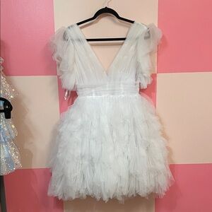 MacDuggal white dress